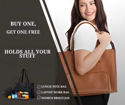 WorkEase 2-in-1: Laptop Tote with Insulated Lunch Storage