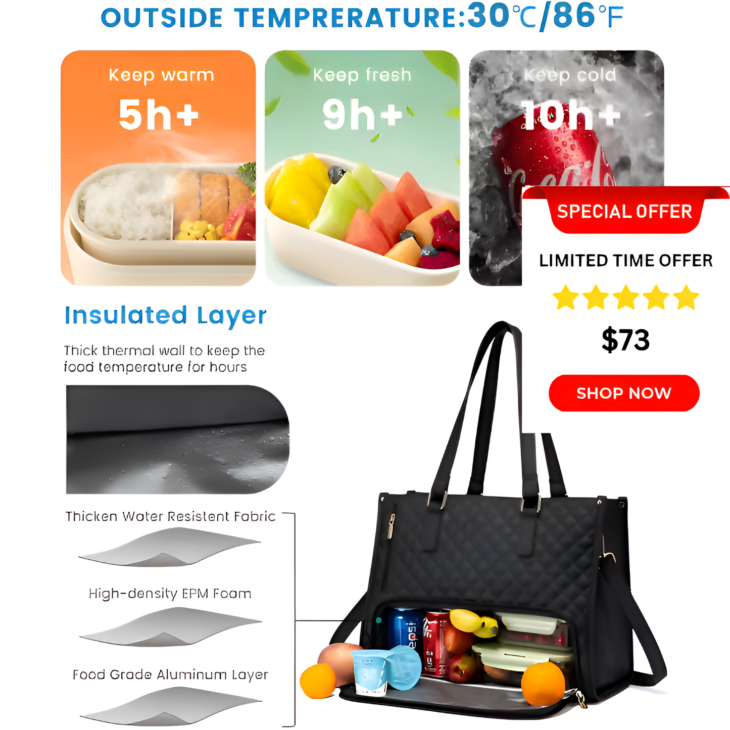 WorkEase 2-in-1: Laptop Tote with Insulated Lunch Storage